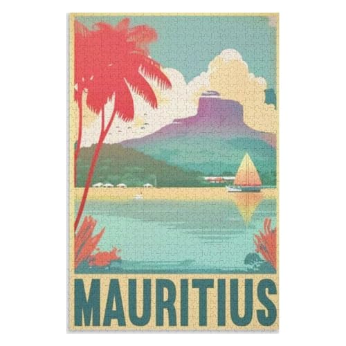 Klassische Puzzle für Erwachsene Teenager Freizeit Spaß Spiel Spielzeug Geeignet，Mauritius，Lernspielzeug FüR Kinder 52x38 Papier Puzzle,AA-32 von XJUfW