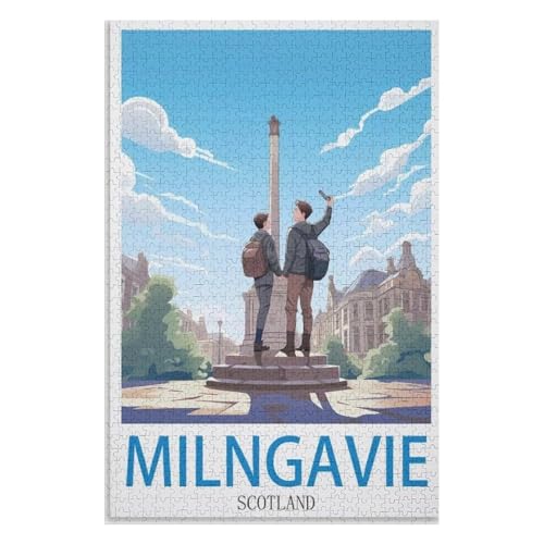 Klassische Puzzle für Erwachsene Teenager Freizeit Spaß Spiel Spielzeug Geeignet，Milngavie Schottland，Lernspielzeug FüR Kinder 38x26，Papier Puzzle,AA-1488 von XJUfW