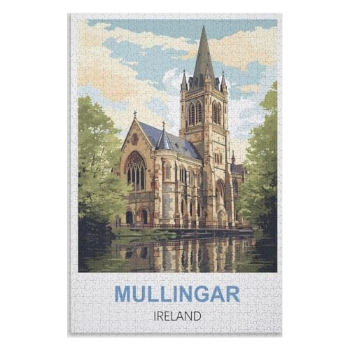 Klassische Puzzle für Erwachsene Teenager Freizeit Spaß Spiel Spielzeug Geeignet，Mullingar Irland，Lernspielzeug FüR Kinder 52x38 Papier Puzzle,AA-1412 von XJUfW