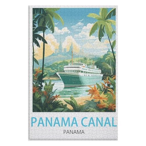Klassische Puzzle für Erwachsene Teenager Freizeit Spaß Spiel Spielzeug Geeignet，Panamakanal，Lernspielzeug FüR Kinder 52x38 Papier Puzzle,AA-1264 von XJUfW