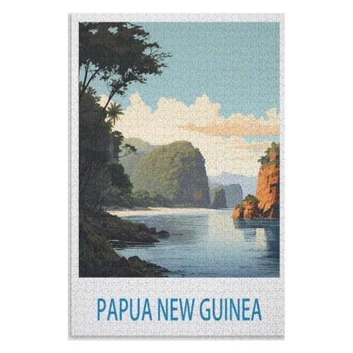 Klassische Puzzle für Erwachsene Teenager Freizeit Spaß Spiel Spielzeug Geeignet，Papua-Neuguinea，Lernspielzeug FüR Kinder 38x26，Papier Puzzle,AA-664 von XJUfW
