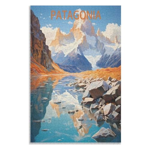Klassische Puzzle für Erwachsene Teenager Freizeit Spaß Spiel Spielzeug Geeignet，Patagonien，Lernspielzeug FüR Kinder 52x38 Papier Puzzle,AA-812 von XJUfW