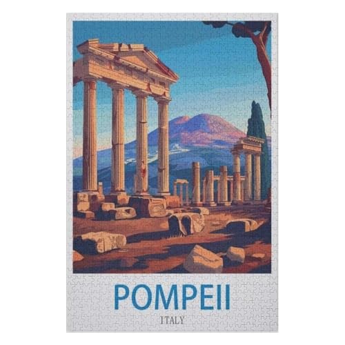 Klassische Puzzle für Erwachsene Teenager Freizeit Spaß Spiel Spielzeug Geeignet，Pompeji Italien，Lernspielzeug FüR Kinder 52x38 Papier Puzzle,AA-1444 von XJUfW