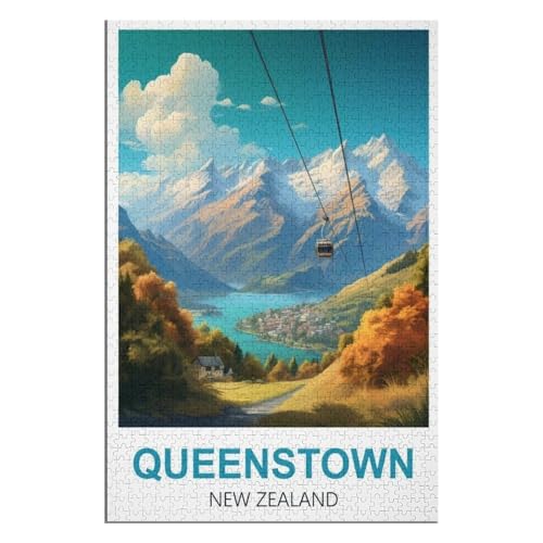 Klassische Puzzle für Erwachsene Teenager Freizeit Spaß Spiel Spielzeug Geeignet,Queenstown Neuseeland,Lernspielzeug FüR Kinder 75x50,Holz Puzzle,AA-992 Klassische Puzzle für Erwachsene Teenager Freizeit Spaß Spiel Spielzeug Geeignet,Queenstown Neuseeland,Lernspielzeug FüR Kinder 75x50,Holz Puzzle,AA-992 von XJUfW