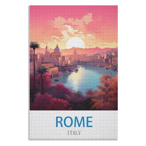 Klassische Puzzle für Erwachsene Teenager Freizeit Spaß Spiel Spielzeug Geeignet，Rom Italien，Lernspielzeug FüR Kinder 52x38 Papier Puzzle,AA-636 von XJUfW