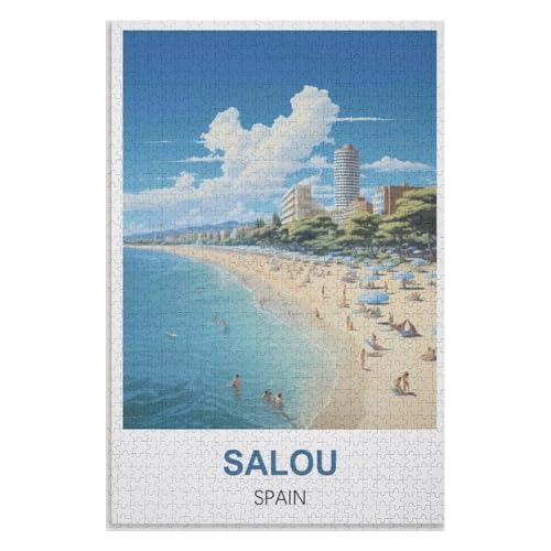 Klassische Puzzle für Erwachsene Teenager Freizeit Spaß Spiel Spielzeug Geeignet，Salou Spanien，Lernspielzeug FüR Kinder 52x38 Papier Puzzle,AA-1420 von XJUfW