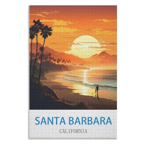 Klassische Puzzle für Erwachsene Teenager Freizeit Spaß Spiel Spielzeug Geeignet,Santa Barbara Kalifornien,Lernspielzeug FüR Kinder 38x26,Papier Puzzle,AA-684 Klassische Puzzle für Erwachsene Teenager Freizeit Spaß Spiel Spielzeug Geeignet,Santa Barbara Kalifornien,Lernspielzeug FüR Kinder 38x26,Papier Puzzle,AA-684 von XJUfW