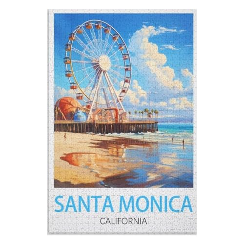 Klassische Puzzle für Erwachsene Teenager Freizeit Spaß Spiel Spielzeug Geeignet,Santa Monica Kalifornien,Lernspielzeug FüR Kinder 70x50,Papier Puzzle,AA-340 Klassische Puzzle für Erwachsene Teenager Freizeit Spaß Spiel Spielzeug Geeignet,Santa Monica Kalifornien,Lernspielzeug FüR Kinder 70x50,Papier Puzzle,AA-340 von XJUfW