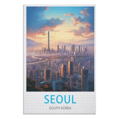 Klassische Puzzle für Erwachsene Teenager Freizeit Spaß Spiel Spielzeug Geeignet,Seoul Südkorea,Lernspielzeug FüR Kinder 75x50,Holz Puzzle,AA-380 Klassische Puzzle für Erwachsene Teenager Freizeit Spaß Spiel Spielzeug Geeignet,Seoul Südkorea,Lernspielzeug FüR Kinder 75x50,Holz Puzzle,AA-380 von XJUfW