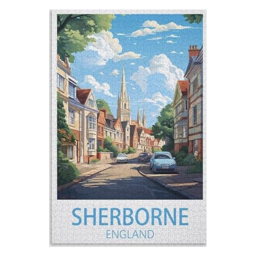 Klassische Puzzle für Erwachsene Teenager Freizeit Spaß Spiel Spielzeug Geeignet，Sherborne England，Lernspielzeug FüR Kinder 38x26，Papier Puzzle,AA-888 von XJUfW