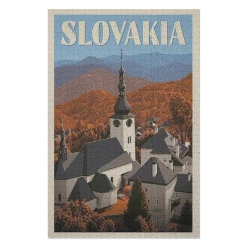 Klassische Puzzle für Erwachsene Teenager Freizeit Spaß Spiel Spielzeug Geeignet，Slowakei，Lernspielzeug FüR Kinder 52x38 Papier Puzzle,AA-1440 von XJUfW