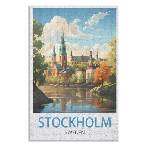 Klassische Puzzle für Erwachsene Teenager Freizeit Spaß Spiel Spielzeug Geeignet,Stockholm Schweden,Lernspielzeug FüR Kinder 52x38 Papier Puzzle,AA-544 Klassische Puzzle für Erwachsene Teenager Freizeit Spaß Spiel Spielzeug Geeignet,Stockholm Schweden,Lernspielzeug FüR Kinder 52x38 Papier Puzzle,AA-544 von XJUfW