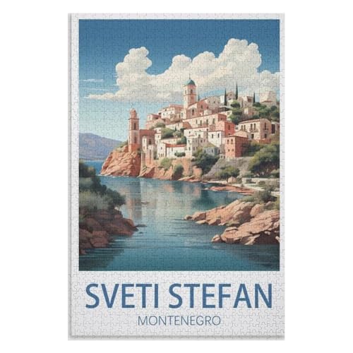 Klassische Puzzle für Erwachsene Teenager Freizeit Spaß Spiel Spielzeug Geeignet,Sveti Stefan Montenegro,Lernspielzeug FüR Kinder 52x38 Papier Puzzle,AA-776 Klassische Puzzle für Erwachsene Teenager Freizeit Spaß Spiel Spielzeug Geeignet,Sveti Stefan Montenegro,Lernspielzeug FüR Kinder 52x38 Papier Puzzle,AA-776 von XJUfW