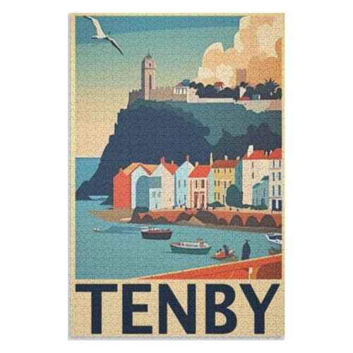 Klassische Puzzle für Erwachsene Teenager Freizeit Spaß Spiel Spielzeug Geeignet,Tenby Küste Wales,Lernspielzeug FüR Kinder 52x38 Papier Puzzle,AA-524 Klassische Puzzle für Erwachsene Teenager Freizeit Spaß Spiel Spielzeug Geeignet,Tenby Küste Wales,Lernspielzeug FüR Kinder 52x38 Papier Puzzle,AA-524 von XJUfW