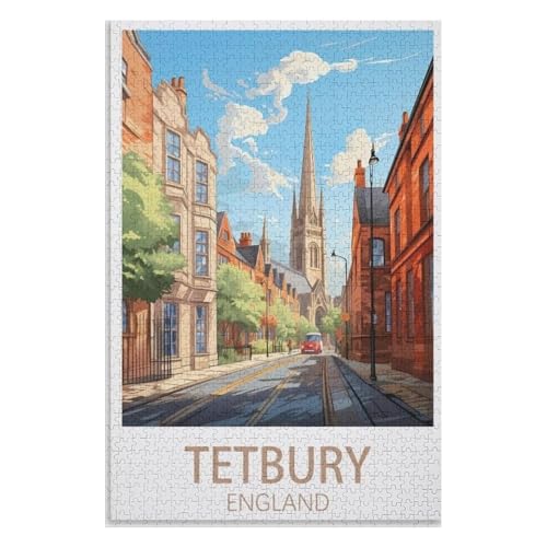 Klassische Puzzle für Erwachsene Teenager Freizeit Spaß Spiel Spielzeug Geeignet，Tetbury England，Lernspielzeug FüR Kinder 70x50，Papier Puzzle,AA-780 von XJUfW