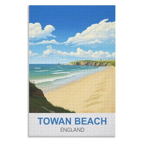 Klassische Puzzle für Erwachsene Teenager Freizeit Spaß Spiel Spielzeug Geeignet,Towan Beach England,Lernspielzeug FüR Kinder 38x26,Papier Puzzle,AA-1196 Klassische Puzzle für Erwachsene Teenager Freizeit Spaß Spiel Spielzeug Geeignet,Towan Beach England,Lernspielzeug FüR Kinder 38x26,Papier Puzzle,AA-1196 von XJUfW