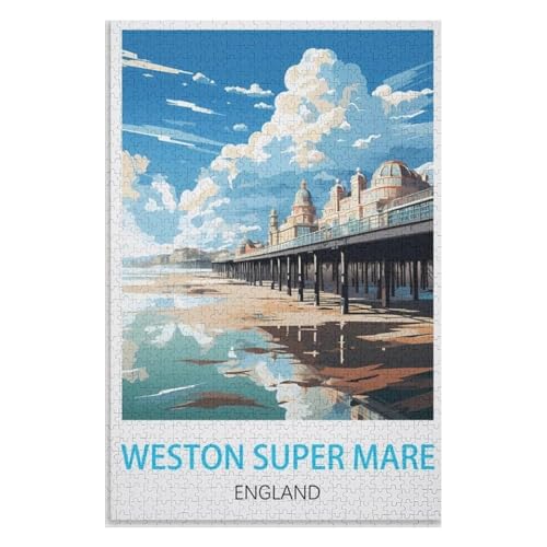 Klassische Puzzle für Erwachsene Teenager Freizeit Spaß Spiel Spielzeug Geeignet,Weston-super-Mare England,Lernspielzeug FüR Kinder 52x38 Papier Puzzle,AA-1232 Klassische Puzzle für Erwachsene Teenager Freizeit Spaß Spiel Spielzeug Geeignet,Weston-super-Mare England,Lernspielzeug FüR Kinder 52x38 Papier Puzzle,AA-1232 von XJUfW