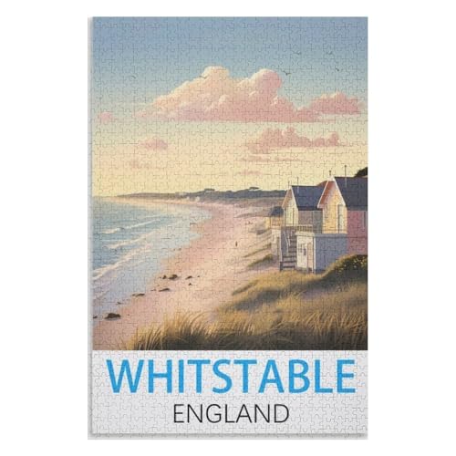 Klassische Puzzle für Erwachsene Teenager Freizeit Spaß Spiel Spielzeug Geeignet，Whitstable England，Lernspielzeug FüR Kinder 38x26，Papier Puzzle,AA-1236 von XJUfW