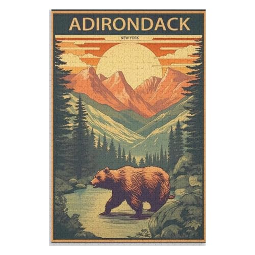 Puzzle für Erwachsene und Kinder ab 14 Jahren, 1000 StüCk,Adirondack Mountains New York,Lernspielzeug FüR Kinder 38x26,Papier Puzzle,AA-445 Puzzle für Erwachsene und Kinder ab 14 Jahren, 1000 StüCk,Adirondack Mountains New York,Lernspielzeug FüR Kinder 38x26,Papier Puzzle,AA-445 von XJUfW