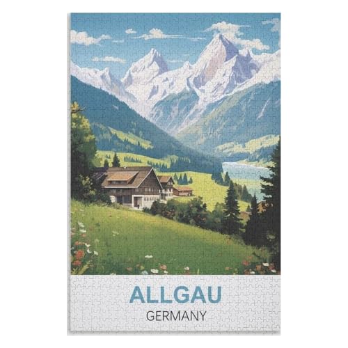 Puzzle für Erwachsene und Kinder ab 14 Jahren, 1000 StüCk,Allgäu Deutschland,Lernspielzeug FüR Kinder 52x38 Papier Puzzle,AA-1341 Puzzle für Erwachsene und Kinder ab 14 Jahren, 1000 StüCk,Allgäu Deutschland,Lernspielzeug FüR Kinder 52x38 Papier Puzzle,AA-1341 von XJUfW