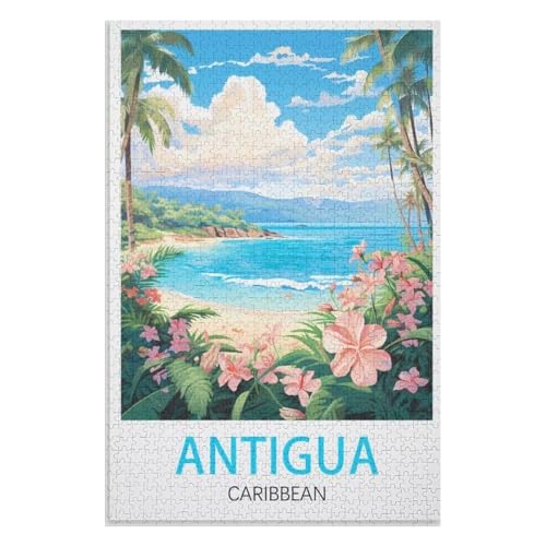 Puzzle für Erwachsene und Kinder ab 14 Jahren, 1000 StüCk,Antigua Karibik,Lernspielzeug FüR Kinder 38x26,Papier Puzzle,AA-129 Puzzle für Erwachsene und Kinder ab 14 Jahren, 1000 StüCk,Antigua Karibik,Lernspielzeug FüR Kinder 38x26,Papier Puzzle,AA-129 von XJUfW