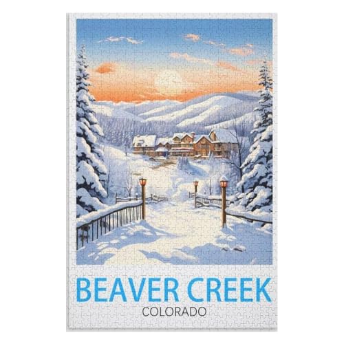 Puzzle für Erwachsene und Kinder ab 14 Jahren, 1000 StüCk,Beaver Creek Colorado,Lernspielzeug FüR Kinder 75x50,Holz Puzzle,AA-373 Puzzle für Erwachsene und Kinder ab 14 Jahren, 1000 StüCk,Beaver Creek Colorado,Lernspielzeug FüR Kinder 75x50,Holz Puzzle,AA-373 von XJUfW