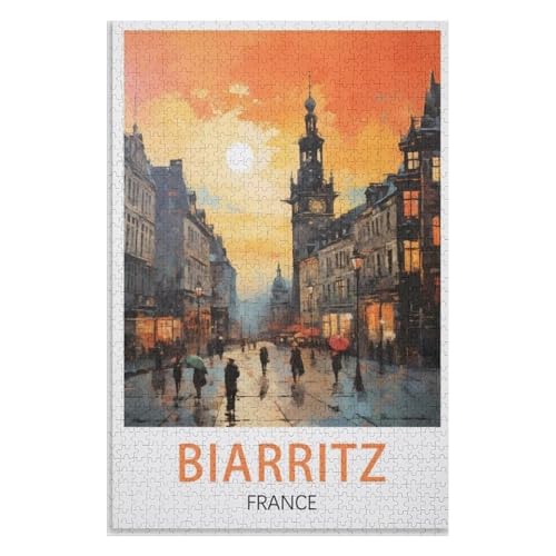Puzzle für Erwachsene und Kinder ab 14 Jahren, 1000 StüCk,Biarritz Frankreich,Lernspielzeug FüR Kinder 70x50,Papier Puzzle,AA-545 Puzzle für Erwachsene und Kinder ab 14 Jahren, 1000 StüCk,Biarritz Frankreich,Lernspielzeug FüR Kinder 70x50,Papier Puzzle,AA-545 von XJUfW