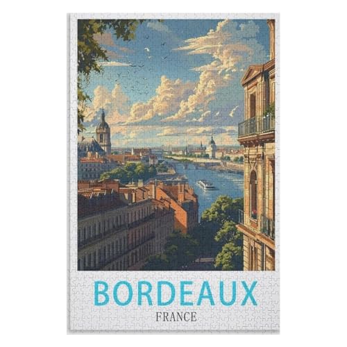 Puzzle für Erwachsene und Kinder ab 14 Jahren, 1000 StüCk,Bordeaux Frankreich,Lernspielzeug FüR Kinder 52x38 Papier Puzzle,AA-1241 Puzzle für Erwachsene und Kinder ab 14 Jahren, 1000 StüCk,Bordeaux Frankreich,Lernspielzeug FüR Kinder 52x38 Papier Puzzle,AA-1241 von XJUfW