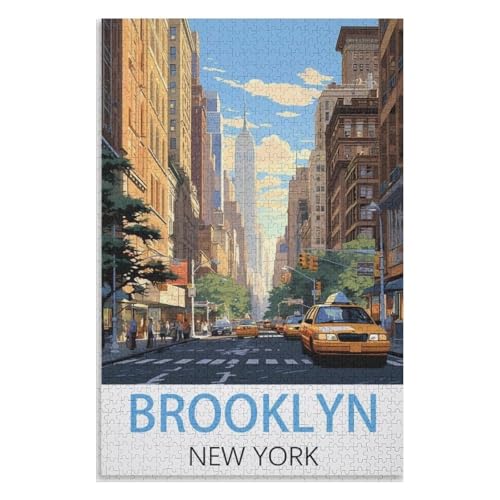 Puzzle für Erwachsene und Kinder ab 14 Jahren, 1000 StüCk,Brooklyn New York,Lernspielzeug FüR Kinder 52x38 Papier Puzzle,AA-1281 Puzzle für Erwachsene und Kinder ab 14 Jahren, 1000 StüCk,Brooklyn New York,Lernspielzeug FüR Kinder 52x38 Papier Puzzle,AA-1281 von XJUfW
