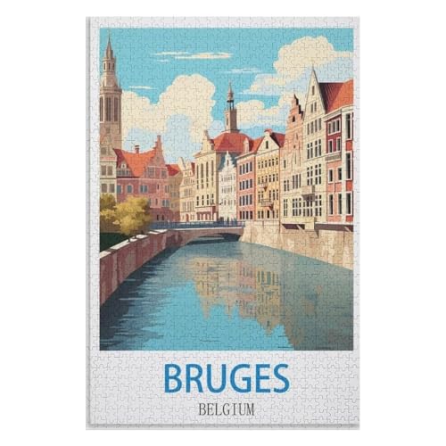 Puzzle für Erwachsene und Kinder ab 14 Jahren, 1000 StüCk,Brügge Belgien,Lernspielzeug FüR Kinder 38x26,Papier Puzzle,AA-621 Puzzle für Erwachsene und Kinder ab 14 Jahren, 1000 StüCk,Brügge Belgien,Lernspielzeug FüR Kinder 38x26,Papier Puzzle,AA-621 von XJUfW