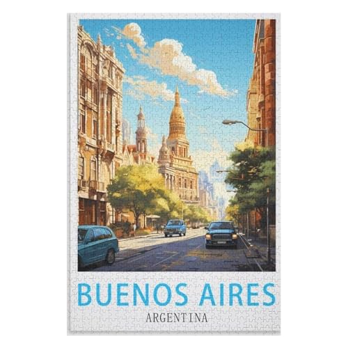 Puzzle für Erwachsene und Kinder ab 14 Jahren, 1000 StüCk,Buenos Aires Argentinien,Lernspielzeug FüR Kinder 75x50,Holz Puzzle,AA-193 Puzzle für Erwachsene und Kinder ab 14 Jahren, 1000 StüCk,Buenos Aires Argentinien,Lernspielzeug FüR Kinder 75x50,Holz Puzzle,AA-193 von XJUfW