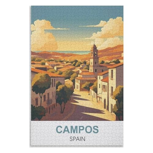 Puzzle für Erwachsene und Kinder ab 14 Jahren, 1000 StüCk,Campos Spanien,Lernspielzeug FüR Kinder 38x26,Papier Puzzle,AA-1289 Puzzle für Erwachsene und Kinder ab 14 Jahren, 1000 StüCk,Campos Spanien,Lernspielzeug FüR Kinder 38x26,Papier Puzzle,AA-1289 von XJUfW