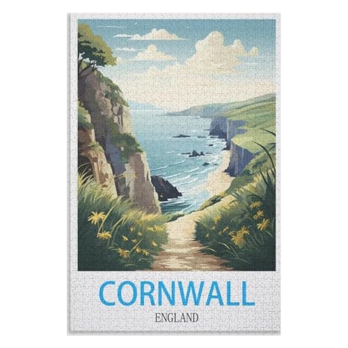 Puzzle für Erwachsene und Kinder ab 14 Jahren, 1000 StüCk,Cornwall England,Lernspielzeug FüR Kinder 52x38 Papier Puzzle,AA-997 Puzzle für Erwachsene und Kinder ab 14 Jahren, 1000 StüCk,Cornwall England,Lernspielzeug FüR Kinder 52x38 Papier Puzzle,AA-997 von XJUfW