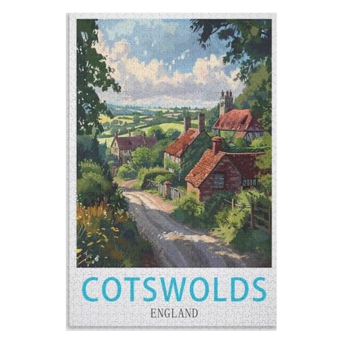 Puzzle für Erwachsene und Kinder ab 14 Jahren, 1000 StüCk,Cotswolds England,Lernspielzeug FüR Kinder 38x26,Papier Puzzle,AA-1285 Puzzle für Erwachsene und Kinder ab 14 Jahren, 1000 StüCk,Cotswolds England,Lernspielzeug FüR Kinder 38x26,Papier Puzzle,AA-1285 von XJUfW