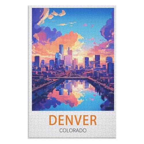 Puzzle für Erwachsene und Kinder ab 14 Jahren, 1000 StüCk,Denver Colorado,Lernspielzeug FüR Kinder 70x50,Papier Puzzle,AA-301 Puzzle für Erwachsene und Kinder ab 14 Jahren, 1000 StüCk,Denver Colorado,Lernspielzeug FüR Kinder 70x50,Papier Puzzle,AA-301 von XJUfW