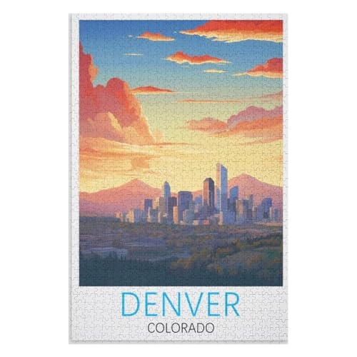 Puzzle für Erwachsene und Kinder ab 14 Jahren, 1000 StüCk,Denver Colorado,Lernspielzeug FüR Kinder 70x50,Papier Puzzle,AA-401 Puzzle für Erwachsene und Kinder ab 14 Jahren, 1000 StüCk,Denver Colorado,Lernspielzeug FüR Kinder 70x50,Papier Puzzle,AA-401 von XJUfW