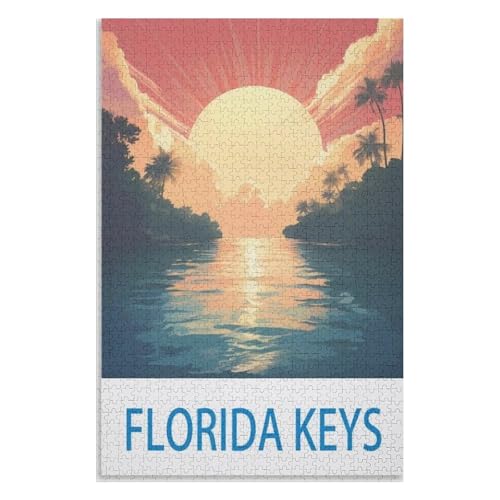 Puzzle für Erwachsene und Kinder ab 14 Jahren, 1000 StüCk,Florida Keys,Lernspielzeug FüR Kinder 75x50,Holz Puzzle,AA-633 Puzzle für Erwachsene und Kinder ab 14 Jahren, 1000 StüCk,Florida Keys,Lernspielzeug FüR Kinder 75x50,Holz Puzzle,AA-633 von XJUfW