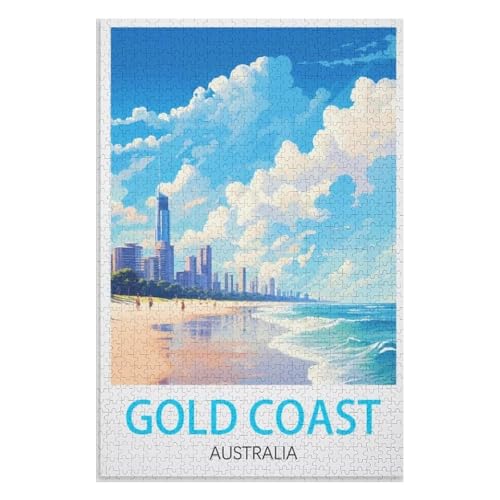 Puzzle für Erwachsene und Kinder ab 14 Jahren, 1000 StüCk,Goldküste Australien,Lernspielzeug FüR Kinder 70x50,Papier Puzzle,AA-261 Puzzle für Erwachsene und Kinder ab 14 Jahren, 1000 StüCk,Goldküste Australien,Lernspielzeug FüR Kinder 70x50,Papier Puzzle,AA-261 von XJUfW