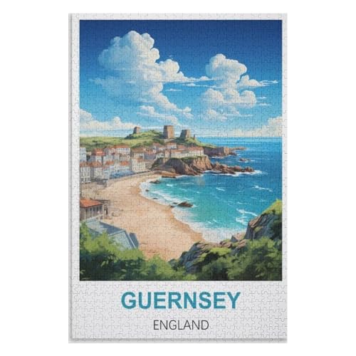 Puzzle für Erwachsene und Kinder ab 14 Jahren, 1000 StüCk,Guernsey England,Lernspielzeug FüR Kinder 52x38 Papier Puzzle,AA-1481 Puzzle für Erwachsene und Kinder ab 14 Jahren, 1000 StüCk,Guernsey England,Lernspielzeug FüR Kinder 52x38 Papier Puzzle,AA-1481 von XJUfW