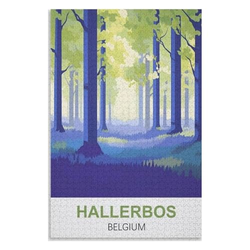 Puzzle für Erwachsene und Kinder ab 14 Jahren, 1000 StüCk，Hallerbos Belgien，Lernspielzeug FüR Kinder 70x50，Papier Puzzle,AA-1053 von XJUfW