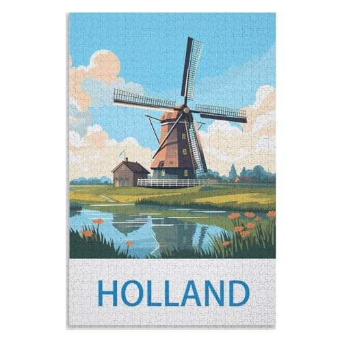 Puzzle für Erwachsene und Kinder ab 14 Jahren, 1000 StüCk,Holland,Lernspielzeug FüR Kinder 52x38 Papier Puzzle,AA-753 Puzzle für Erwachsene und Kinder ab 14 Jahren, 1000 StüCk,Holland,Lernspielzeug FüR Kinder 52x38 Papier Puzzle,AA-753 von XJUfW