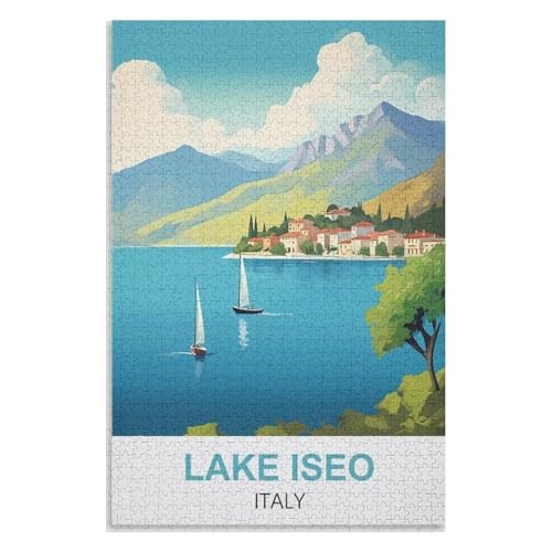 Puzzle für Erwachsene und Kinder ab 14 Jahren, 1000 StüCk,Iseosee Italien,Lernspielzeug FüR Kinder 75x50,Holz Puzzle,AA-1089 Puzzle für Erwachsene und Kinder ab 14 Jahren, 1000 StüCk,Iseosee Italien,Lernspielzeug FüR Kinder 75x50,Holz Puzzle,AA-1089 von XJUfW