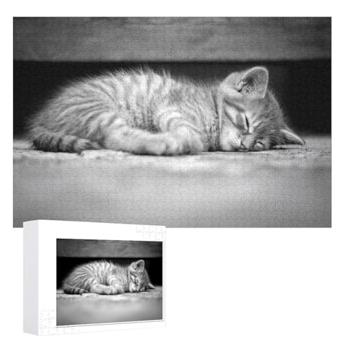 Puzzle für Erwachsene und Kinder ab 14 Jahren, 1000 StüCk，Katze Puzzle 1000 Teile ，，Lernspielzeug FüR Kinder 70x50，Papier Puzzle von XJUfW