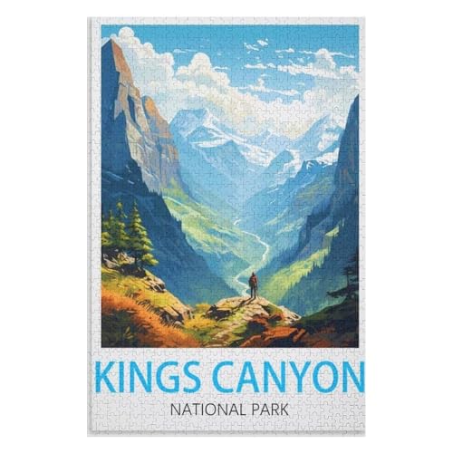 Puzzle für Erwachsene und Kinder ab 14 Jahren, 1000 StüCk,Kings Canyon Nationalpark,Lernspielzeug FüR Kinder 70x50,Papier Puzzle,AA-173 Puzzle für Erwachsene und Kinder ab 14 Jahren, 1000 StüCk,Kings Canyon Nationalpark,Lernspielzeug FüR Kinder 70x50,Papier Puzzle,AA-173 von XJUfW