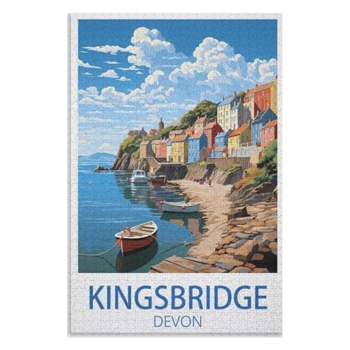 Puzzle für Erwachsene und Kinder ab 14 Jahren, 1000 StüCk,Kingsbridge Devon,Lernspielzeug FüR Kinder 75x50,Holz Puzzle,AA-877 Puzzle für Erwachsene und Kinder ab 14 Jahren, 1000 StüCk,Kingsbridge Devon,Lernspielzeug FüR Kinder 75x50,Holz Puzzle,AA-877 von XJUfW