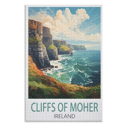 Puzzle für Erwachsene und Kinder ab 14 Jahren, 1000 StüCk,Klippen von Moher Irland,Lernspielzeug FüR Kinder 38x26,Papier Puzzle,AA-817 Puzzle für Erwachsene und Kinder ab 14 Jahren, 1000 StüCk,Klippen von Moher Irland,Lernspielzeug FüR Kinder 38x26,Papier Puzzle,AA-817 von XJUfW