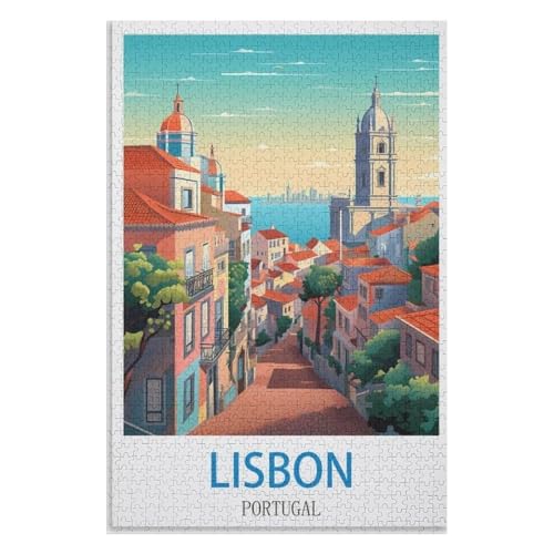 Puzzle für Erwachsene und Kinder ab 14 Jahren, 1000 StüCk,Lissabon Portugal,Lernspielzeug FüR Kinder 52x38 Papier Puzzle,AA-689 Puzzle für Erwachsene und Kinder ab 14 Jahren, 1000 StüCk,Lissabon Portugal,Lernspielzeug FüR Kinder 52x38 Papier Puzzle,AA-689 von XJUfW