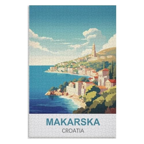 Puzzle für Erwachsene und Kinder ab 14 Jahren, 1000 StüCk,Makarska Kroatien,Lernspielzeug FüR Kinder 52x38 Papier Puzzle,AA-1145 Puzzle für Erwachsene und Kinder ab 14 Jahren, 1000 StüCk,Makarska Kroatien,Lernspielzeug FüR Kinder 52x38 Papier Puzzle,AA-1145 von XJUfW