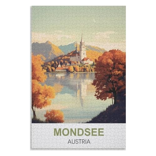 Puzzle für Erwachsene und Kinder ab 14 Jahren, 1000 StüCk,Mondsee Österreich,Lernspielzeug FüR Kinder 52x38 Papier Puzzle,AA-1069 Puzzle für Erwachsene und Kinder ab 14 Jahren, 1000 StüCk,Mondsee Österreich,Lernspielzeug FüR Kinder 52x38 Papier Puzzle,AA-1069 von XJUfW