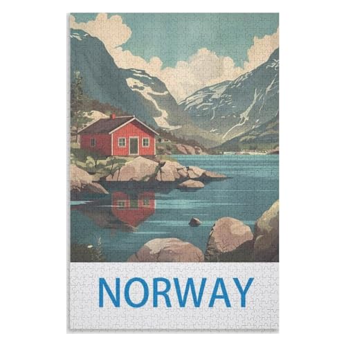 Puzzle für Erwachsene und Kinder ab 14 Jahren, 1000 StüCk,Norwegen,Lernspielzeug FüR Kinder 52x38 Papier Puzzle,AA-1457 Puzzle für Erwachsene und Kinder ab 14 Jahren, 1000 StüCk,Norwegen,Lernspielzeug FüR Kinder 52x38 Papier Puzzle,AA-1457 von XJUfW